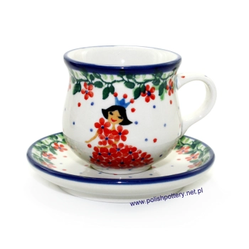 Mini beczułka espresso 0,1L + talerzyk dek. 2286X Księżniczka